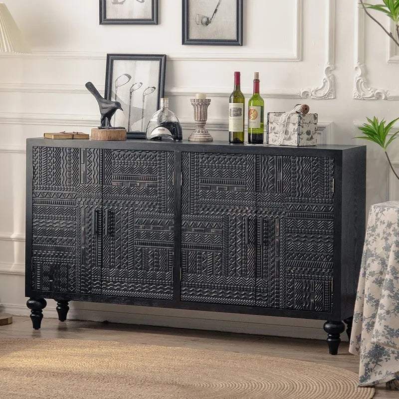 Open Buffet Solid Wood Sideboards Living Room