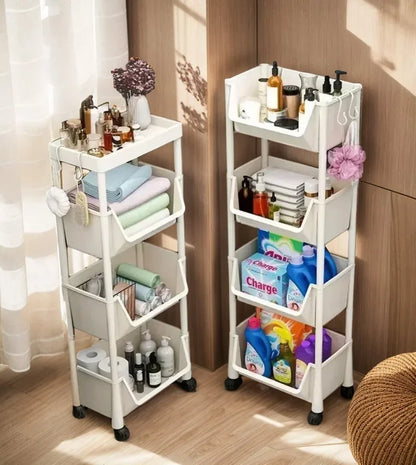 Trolley Bookshelf Kitchen Storage