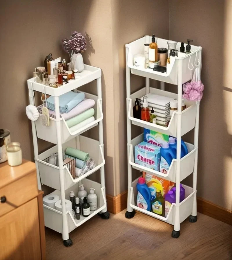 Trolley Bookshelf Kitchen Storage