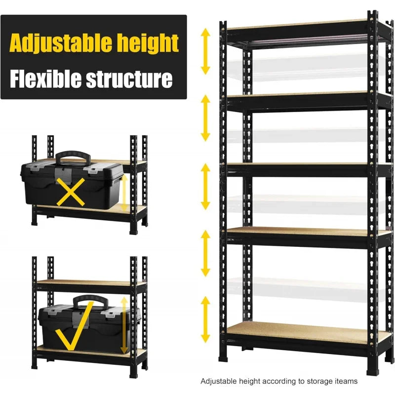 Storage Shelves 5 Tier Adjustable