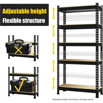 Storage Shelves 5 Tier Adjustable